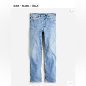 J.Crew High Rise Slim Boyfriend Jean in Light Blue Wash, 25P, Non Stretch
